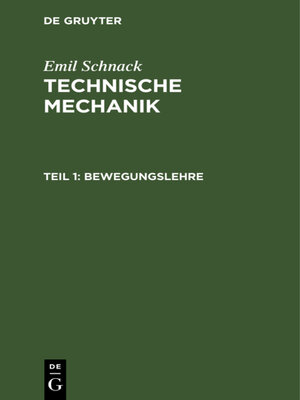 cover image of Bewegungslehre
